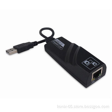 USB Gigabit Ethernet Adapter with USB Data Base and Bus Power Capability